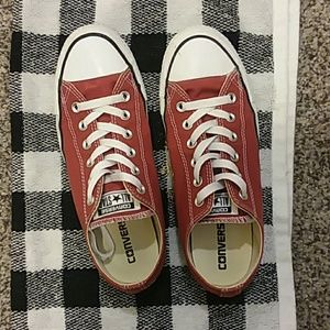 Womens red converse size 9